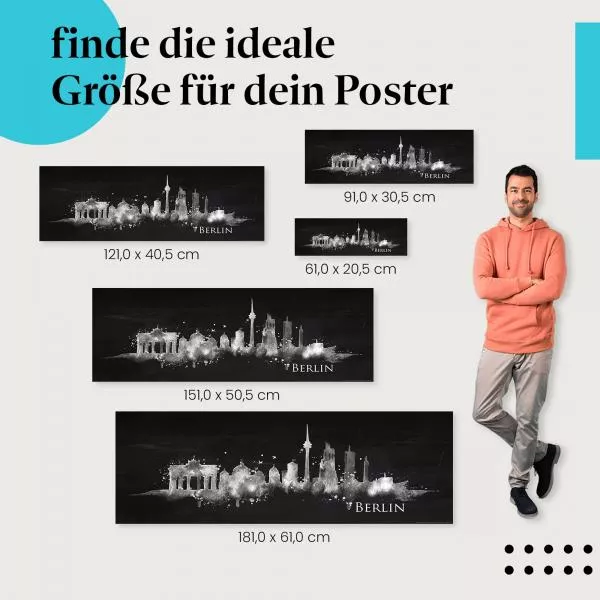 Berlin Skyline: Kunst & Schwarz-Weiß | Postereck 0606 Berlin Skyline: Kunst & Schwarz-Weiß | Postereck 0606