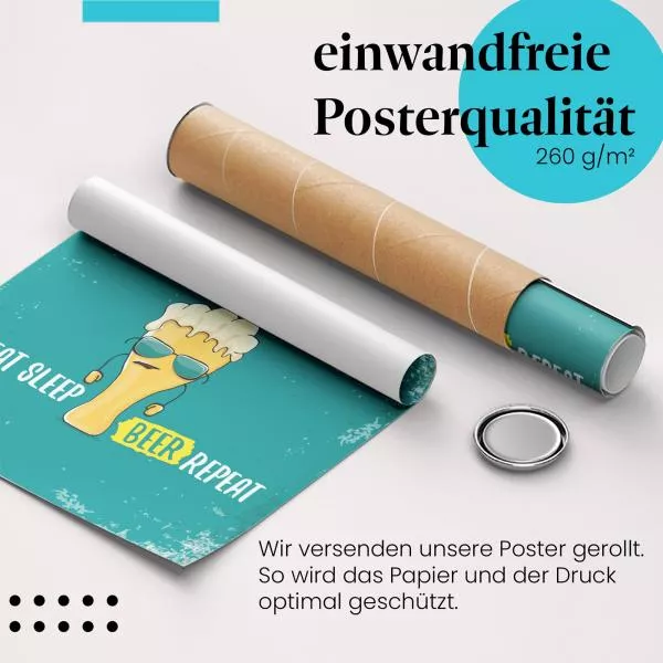 Eat Sleep Beer | Postereck 2886 Eat Sleep Beer | Postereck 2886