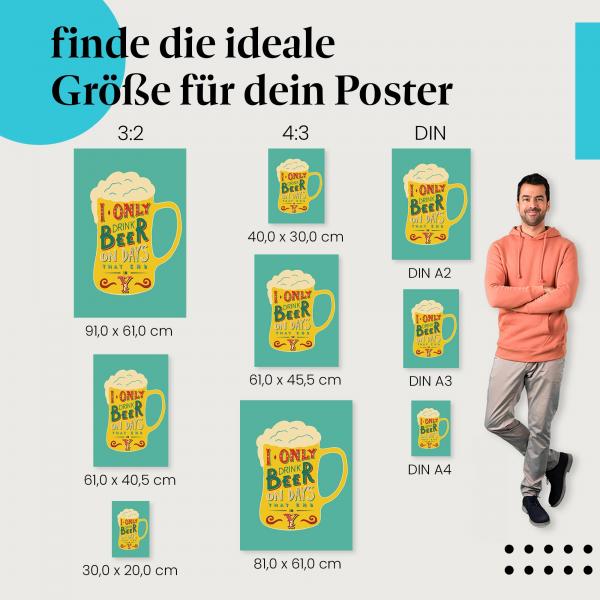 "Bier Spruch - Tage mit Y" Poster: Humor & Bier!