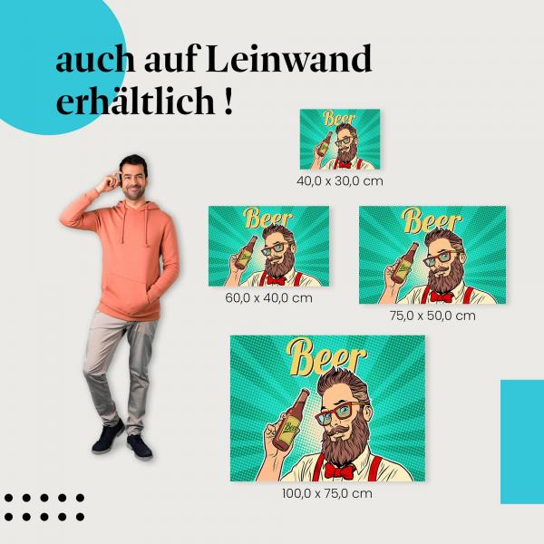 Leinwandbild "Bierliebhaber": Ein stilvolles Motiv für Bier-Fans