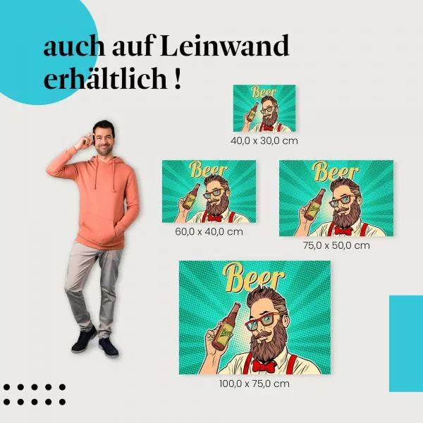 Bierliebhaber: Mann mit Bart… | Postereck 1131 Bierliebhaber: Mann mit Bart… | Postereck 1131