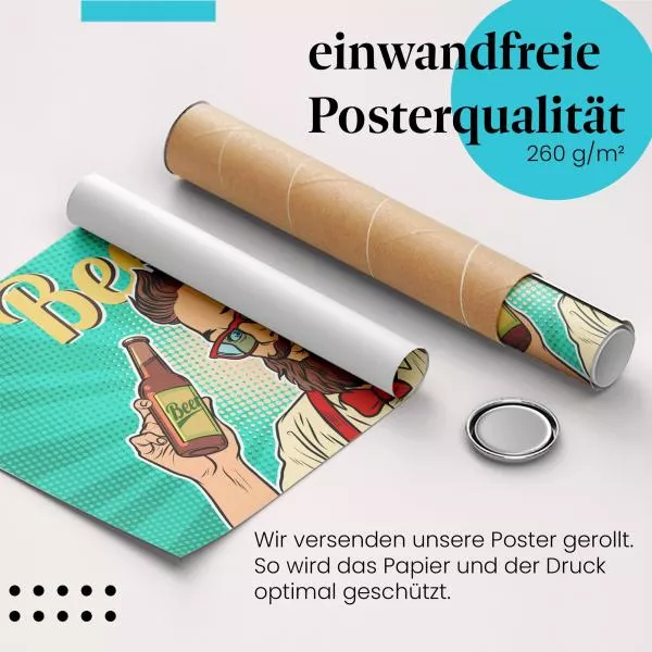 Bierliebhaber: Mann mit Bart… | Postereck 1131 Bierliebhaber: Mann mit Bart… | Postereck 1131