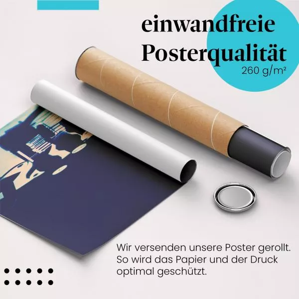 Blues in Blau: E-Gitarre & Stimmung | Postereck 0682