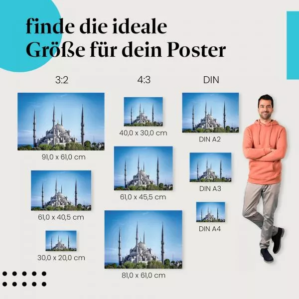 Blaue Moschee: Istanbul | Postereck 1550 Blaue Moschee: Istanbul | Postereck 1550