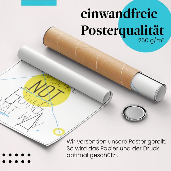Gerolltes Poster "Blick nach vorn", "Du gehst diesen Weg!".