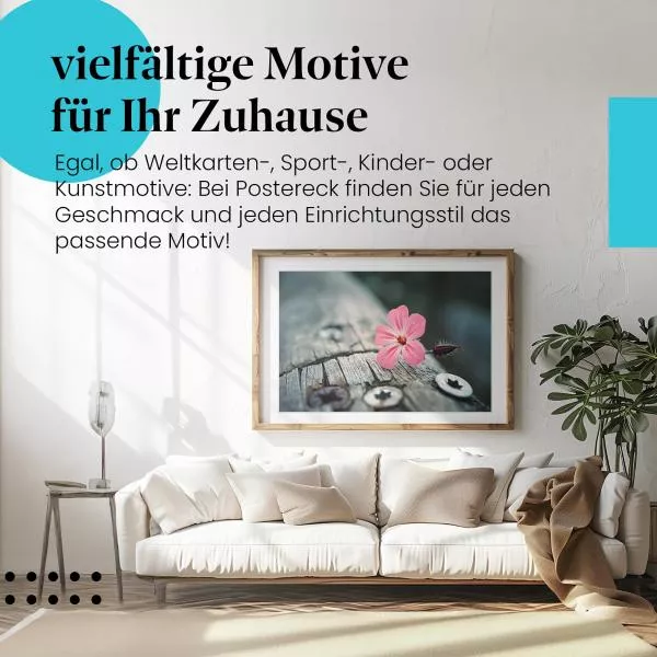 Blume am Holzbalken | Postereck 2848 Blume am Holzbalken | Postereck 2848