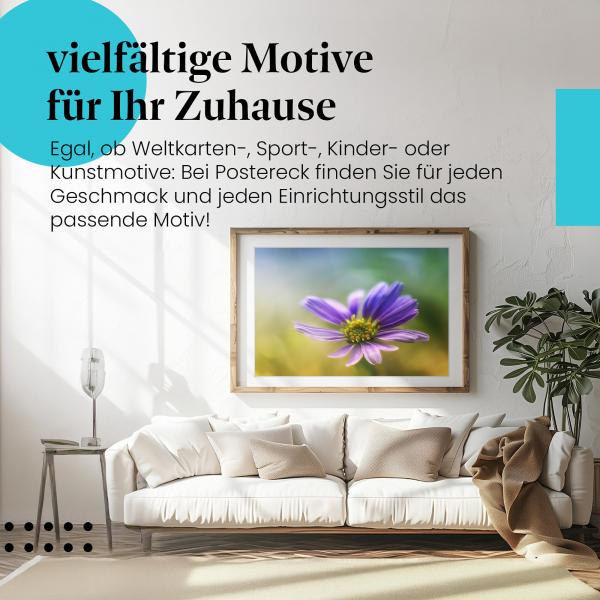 Leinwandbild Lila Blume: Frühlingsgefühle für Zuhause!