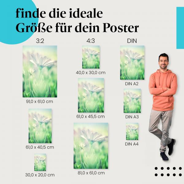 "Zarte Schönheit": Blumenposter - Blume in Pastell - Schönheit & Zerbrechlichkeit
