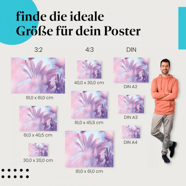 "Blütenmeer": Poster - Pinke Blüten & traumhafter Effekt