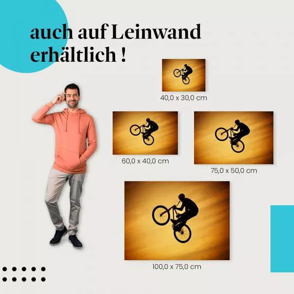 BMX-Fahrer im Sonnenuntergang | Postereck 1230 BMX-Fahrer im Sonnenuntergang | Postereck 1230