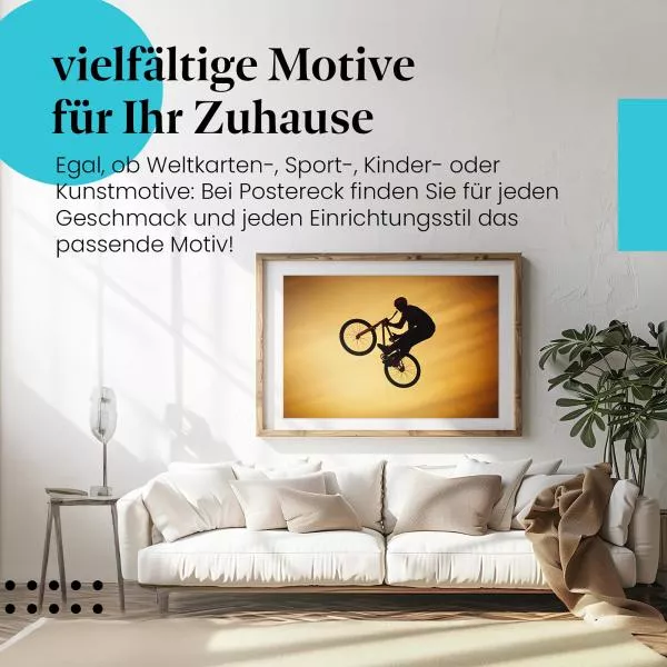 BMX-Fahrer im Sonnenuntergang | Postereck 1230 BMX-Fahrer im Sonnenuntergang | Postereck 1230