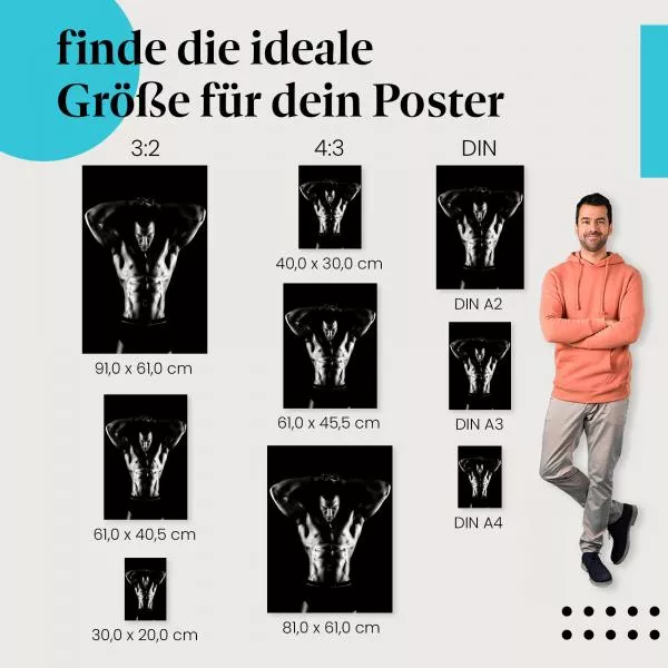 Bodybuilder: Definierte Muskulatur | Postereck 0798 Bodybuilder: Definierte Muskulatur | Postereck 0798