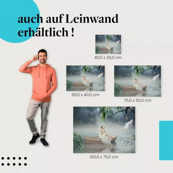 Einsames Warten: Braut im Boot | Postereck 0059 Einsames Warten: Braut im Boot | Postereck 0059