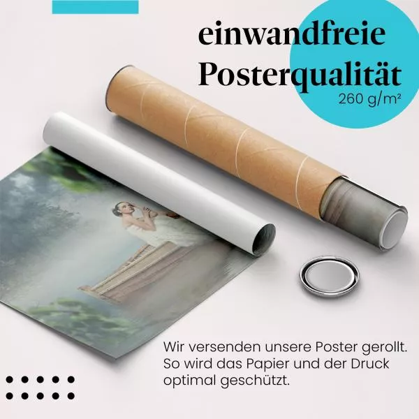 Einsames Warten: Braut im Boot | Postereck 0059 Einsames Warten: Braut im Boot | Postereck 0059