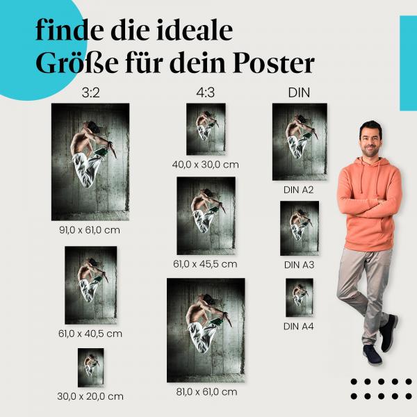 Breakdancer Poster: Coole Moves - Poster in verschiedenen Größen.