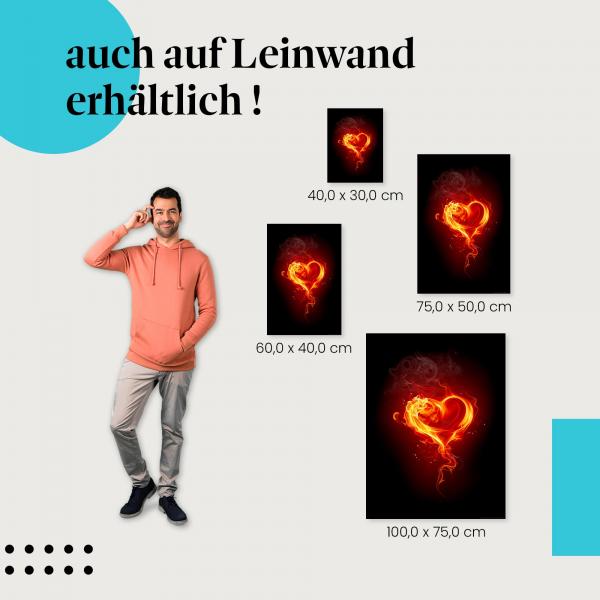 "Leidenschaft" Leinwandbild. Ideale Größe, setze Akzente mit Kunst in deinem Zuhause!