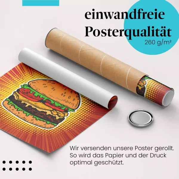 Burger Comic Style | Postereck 2462 Burger Comic Style | Postereck 2462