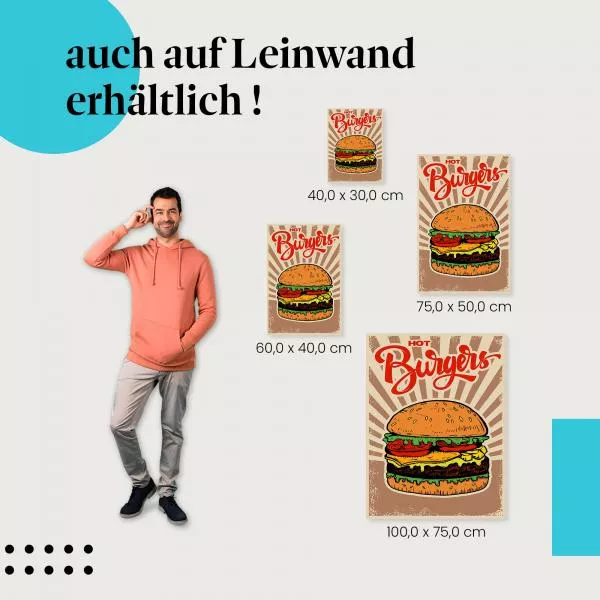 Saftige Burger: Heiß und lecker! | Postereck 1127 Saftige Burger: Heiß und lecker! | Postereck 1127