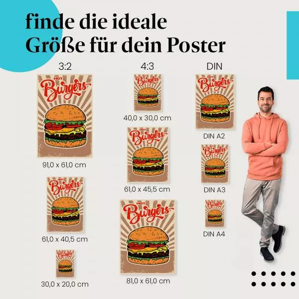 Saftige Burger: Heiß und lecker! | Postereck 1127 Saftige Burger: Heiß und lecker! | Postereck 1127