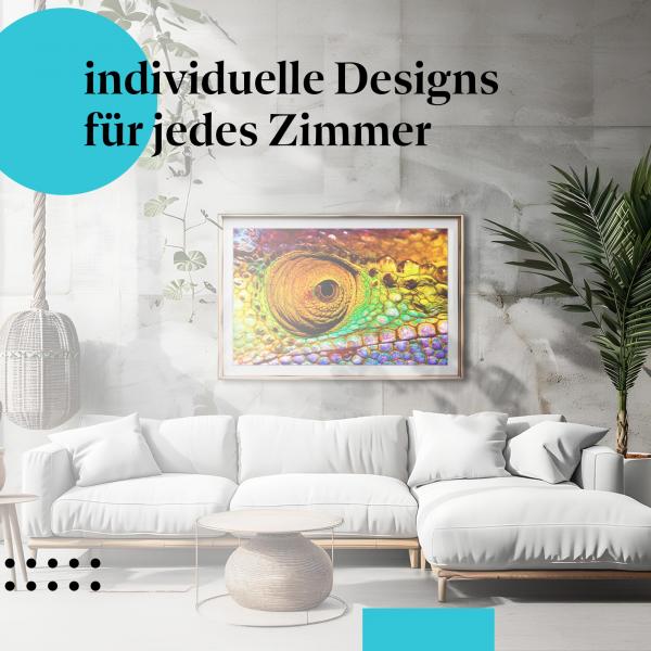 Tierposter: "Farbenpracht" - Das Auge eines Chamäleons