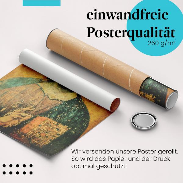 "Christus Pantokrator": Gerolltes Poster - byzantinische Kunst.