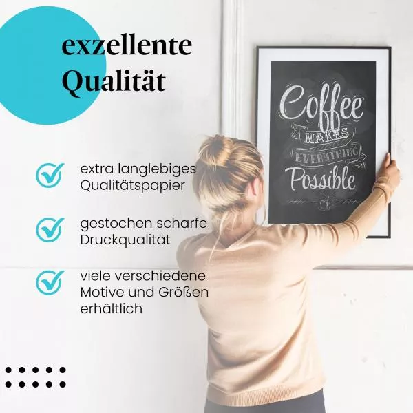 Kaffee: Motivation & Kreidetafel-Design | Postereck 0595 Kaffee: Motivation & Kreidetafel-Design | Postereck 0595