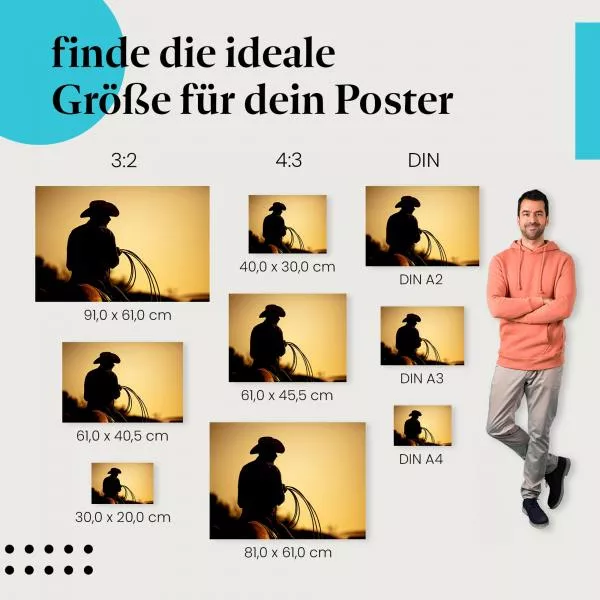 Cowboy: Lasso & Abendlicht | Postereck 0236 Cowboy: Lasso & Abendlicht | Postereck 0236