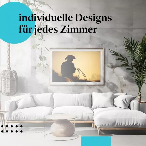 Cowboy: Lasso & Abendlicht | Postereck 0236 Cowboy: Lasso & Abendlicht | Postereck 0236