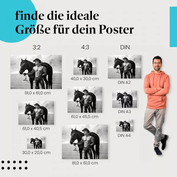 Cowboy & Pferd: Freiheit & Stärke | Postereck 1568 Cowboy & Pferd: Freiheit & Stärke | Postereck 1568
