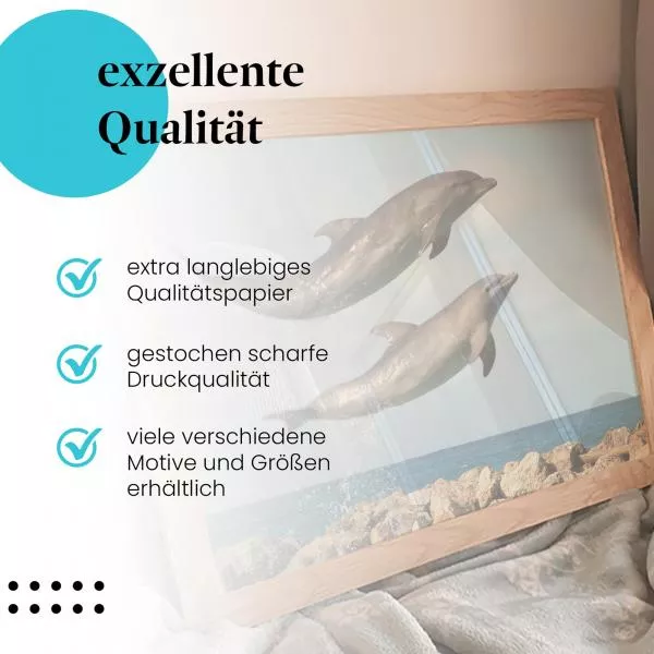 Verspielte Delfine: Freude im Ozean | Postereck 0206 Verspielte Delfine: Freude im Ozean | Postereck 0206