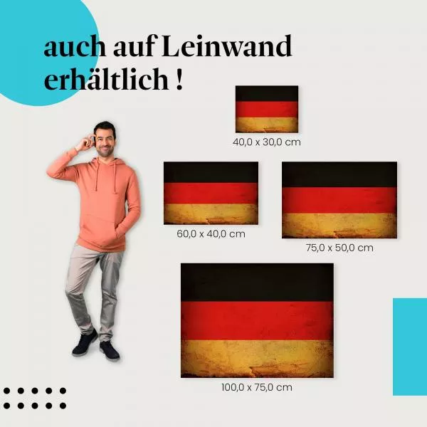 Deutschland: Vintage Flagge im Retro-Stil | Postereck 0287 Deutschland: Vintage Flagge im Retro-Stil | Postereck 0287