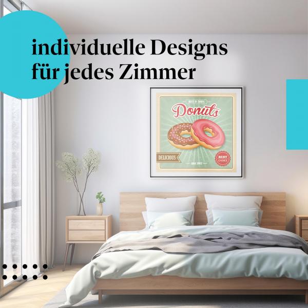Süße Verführung: Kunstdruck "Donuts" - für Naschkatzen.