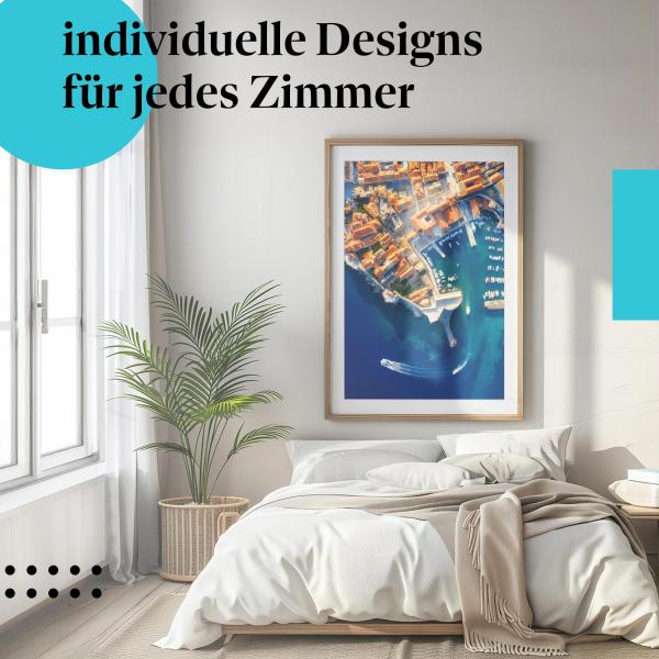 Schlafzimmer Deko: "Dubrovnik" Poster - Ein Hauch von Kroatien für Ihr Zuhause.