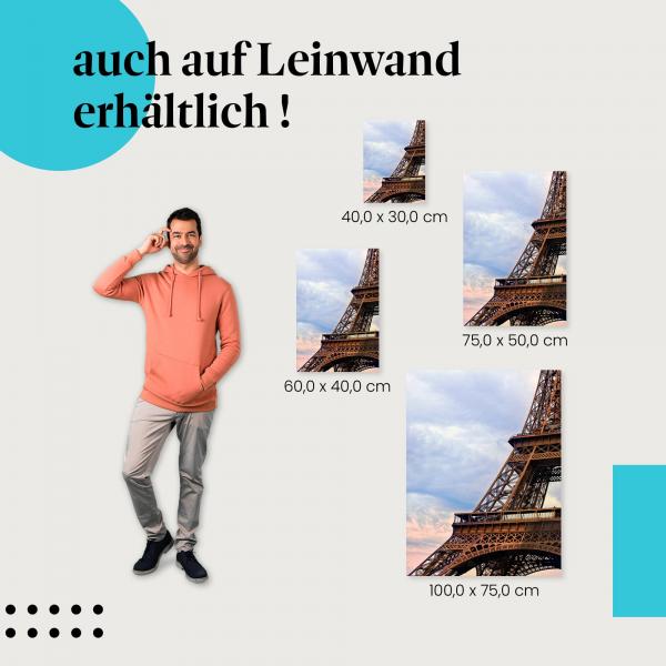 Eiffelturm: Leinwandbild. Stahlkonstruktion, Paris, wähle deine Größe!