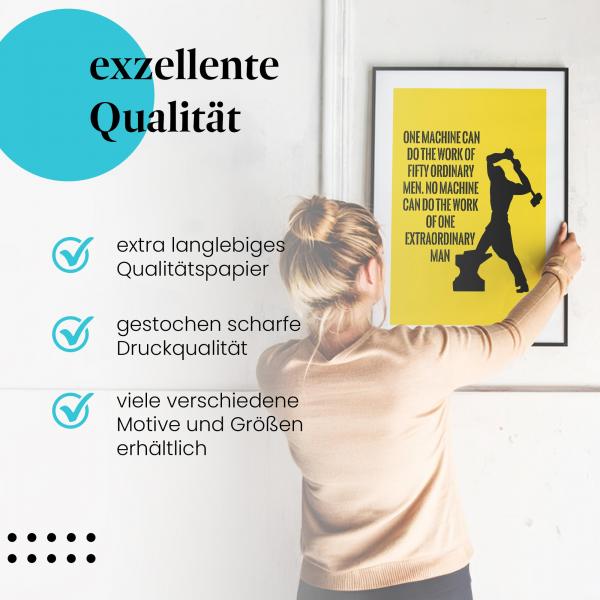 "Ein außergewöhnlicher Mensch" - Inspirierendes Wandbild, verschiedene Größen.