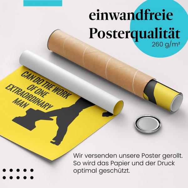 Gerolltes Poster "Ein außergewöhnlicher Mensch".