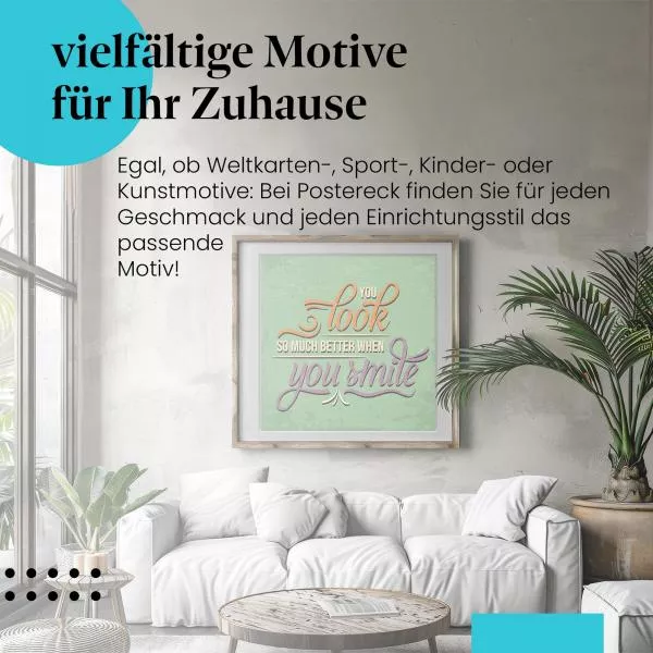 Lächeln macht schön | Postereck 2421 Lächeln macht schön | Postereck 2421