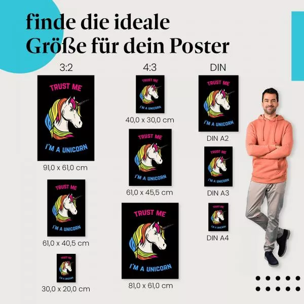 Vertrau mir, ich bin ein Einhorn | Postereck 0902 Vertrau mir, ich bin ein Einhorn | Postereck 0902