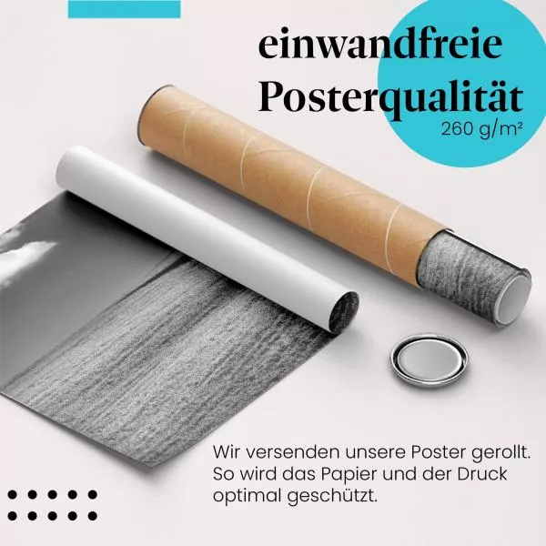 Einsamkeit in Schwarzweiß: Baum | Postereck 1319 Einsamkeit in Schwarzweiß: Baum | Postereck 1319