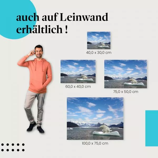 Einsamer Eisbär: Klimawandel & Arktis | Postereck 0207 Einsamer Eisbär: Klimawandel & Arktis | Postereck 0207