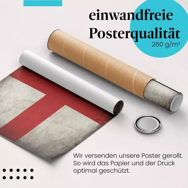 England: Vintage Flagge im Used-Look | Postereck 0281 England: Vintage Flagge im Used-Look | Postereck 0281