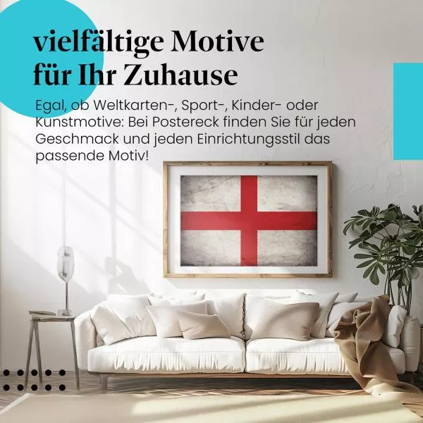 England: Vintage Flagge im Used-Look | Postereck 0281 England: Vintage Flagge im Used-Look | Postereck 0281
