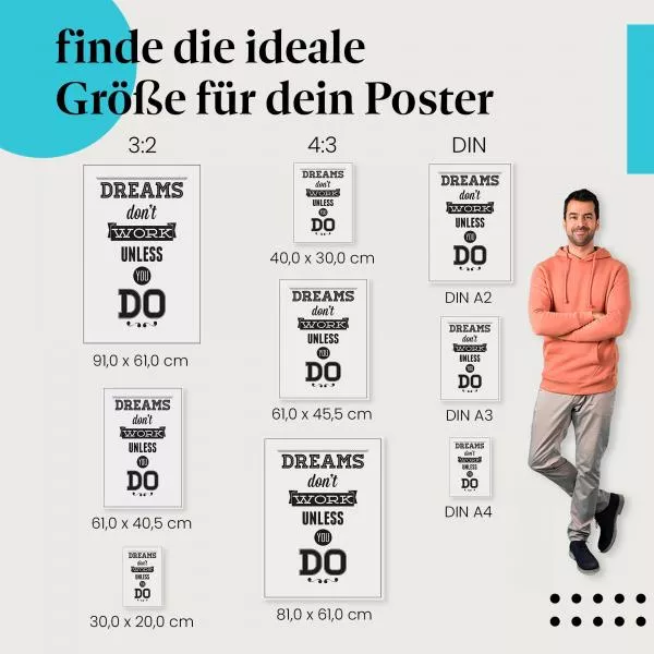 Erfolg durch harte Arbeit: Dreams... | Postereck 1071 Erfolg durch harte Arbeit: Dreams... | Postereck 1071