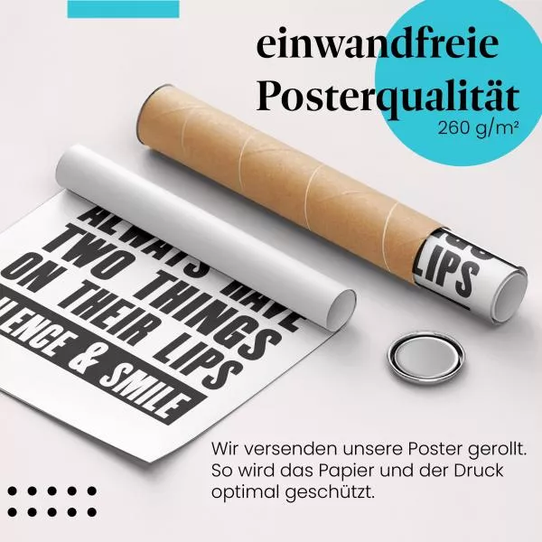 Erfolg durch Stille & Lächeln | Postereck 1226 Erfolg durch Stille & Lächeln | Postereck 1226