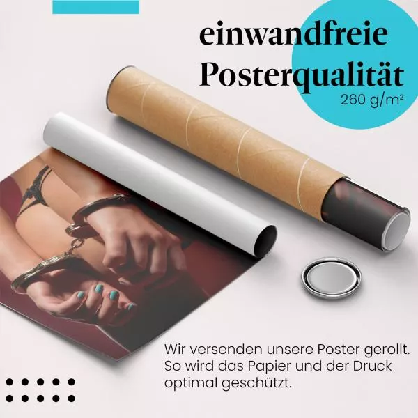 Erotische Szene mit Handfesseln | Postereck 4130 Erotische Szene mit Handfesseln | Postereck 4130
