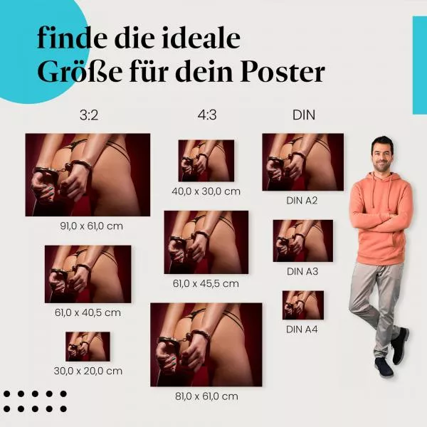 Erotische Szene mit Handfesseln | Postereck 4130 Erotische Szene mit Handfesseln | Postereck 4130