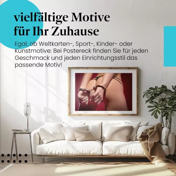 Erotische Szene mit Handfesseln | Postereck 4130 Erotische Szene mit Handfesseln | Postereck 4130