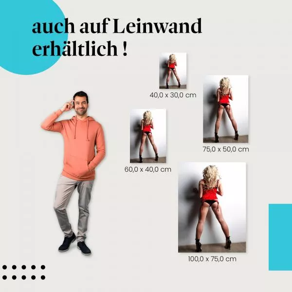 Sinnliche Eleganz: Frau in Rot | Postereck 0640 Sinnliche Eleganz: Frau in Rot | Postereck 0640