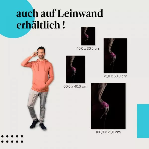 Ästhetik in Pink: Frau von der Seite | Postereck 0802 Ästhetik in Pink: Frau von der Seite | Postereck 0802