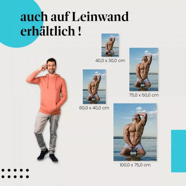 Muskulöser Mann im See | Postereck 1348 Muskulöser Mann im See | Postereck 1348